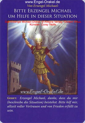 Erzengel Michael Orakel - Bedeutung - Bitte Erzengel Michael um Hilfe in dieser Situation