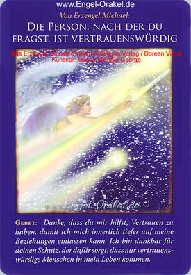 Erzengel Michael Orakel - Bedeutung - Die Person, nach der du fragst, ist vertrauenswürdig
